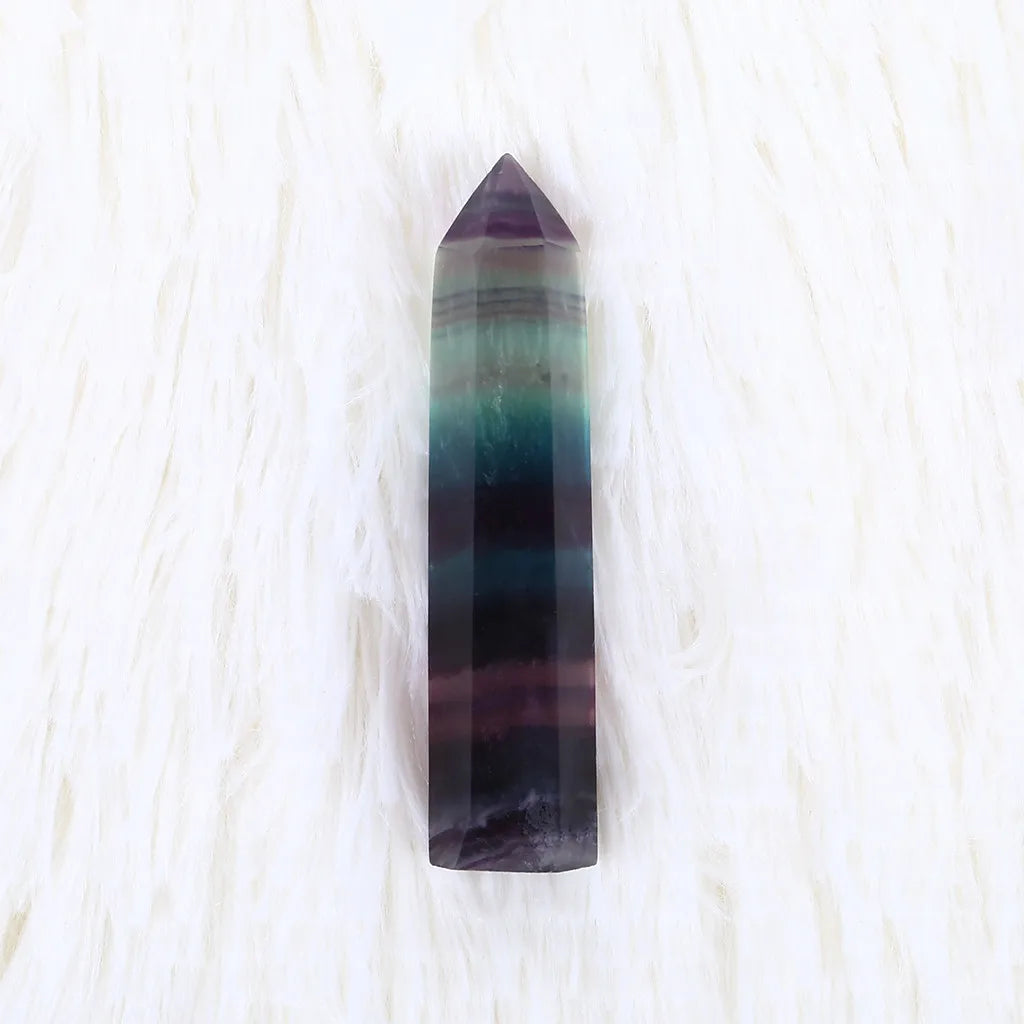 Natural Colorful Fluorite Crystal Point