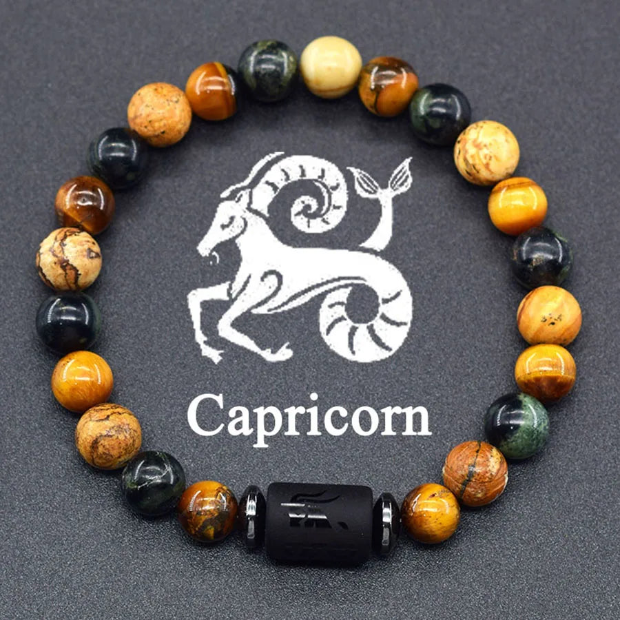 Zodiac Tiger Eye Hematite Bracelet