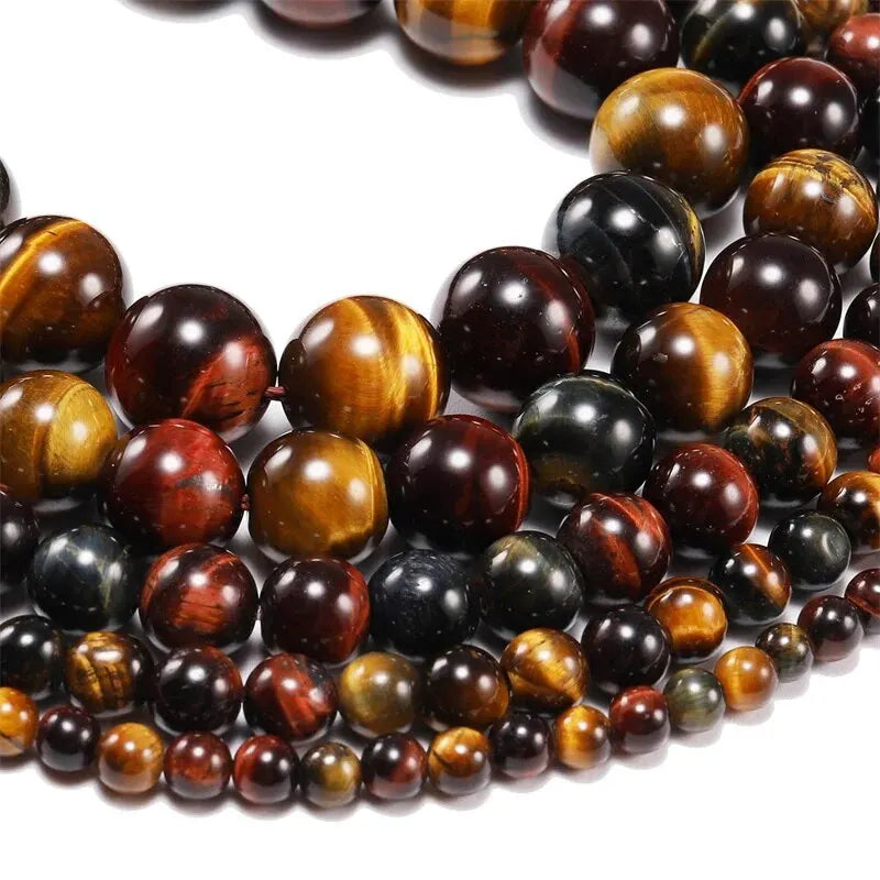 Color Tiger Eye Natural Stone Beads