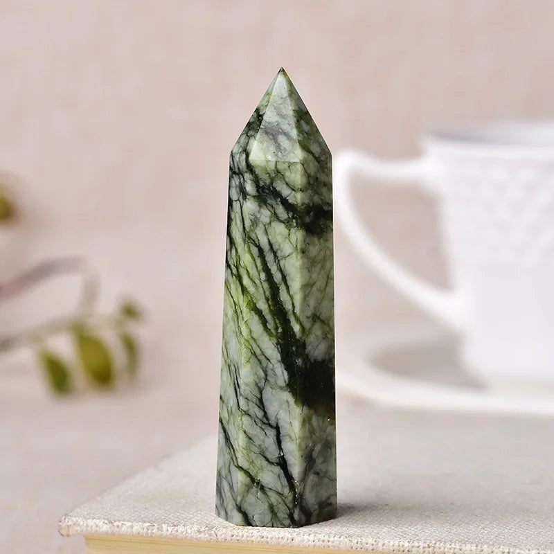 Natural Crystal Point Wand Reiki Stone