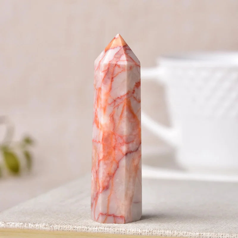 Natural Crystal Point Wand Reiki Stone