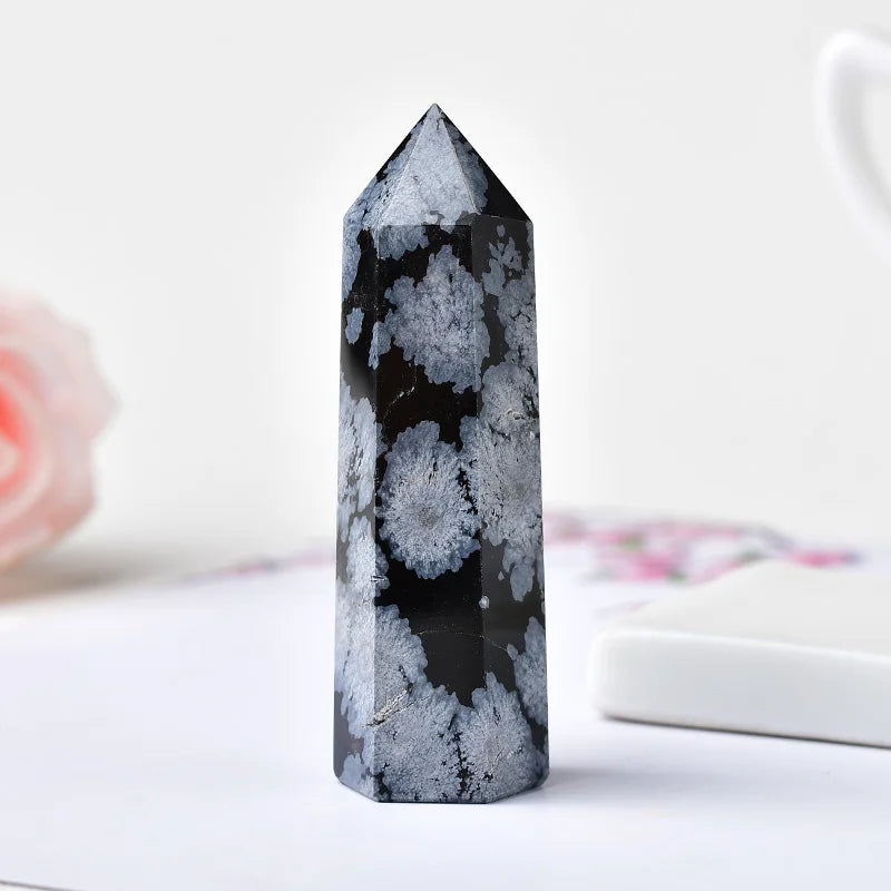 Natural Crystal Point Wand Reiki Stone