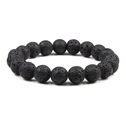 Natural Stone Tiger Eye Buddha Lava Meditation Bracelet