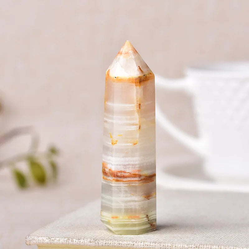 Natural Crystal Point Wand Reiki Stone