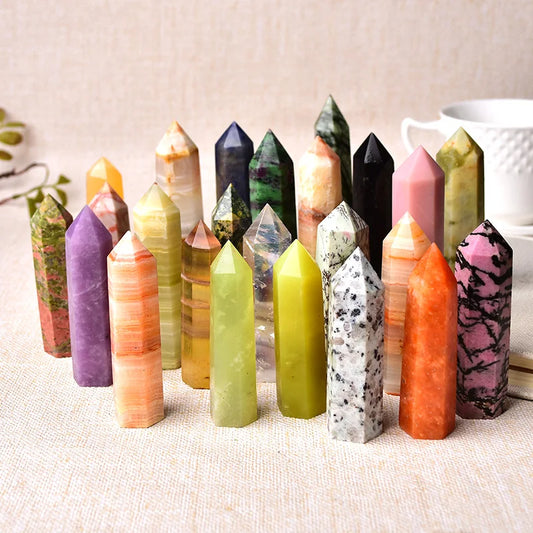 Natural Crystal Point Wand Reiki Stone