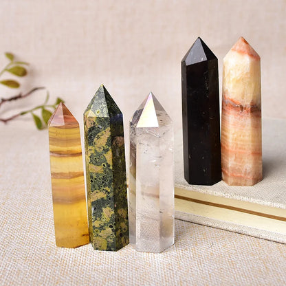 Natural Crystal Point Wand Reiki Stone