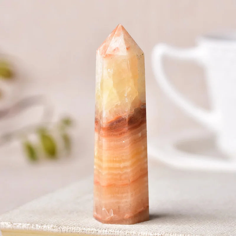 Natural Crystal Point Wand Reiki Stone