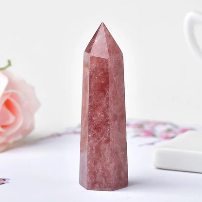Natural Crystal Point Wand Reiki Stone