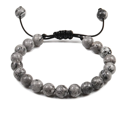 Natural Stone Tiger Eye Buddha Lava Meditation Bracelet