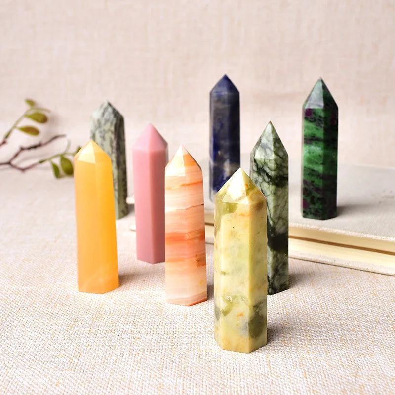 Natural Crystal Point Wand Reiki Stone