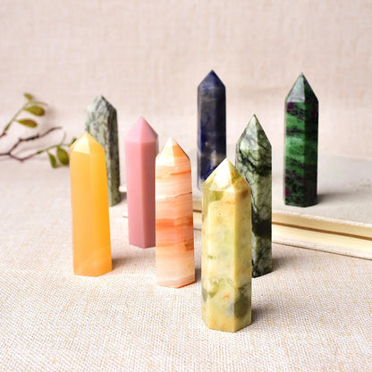 Natural Crystal Point Wand Reiki Stone
