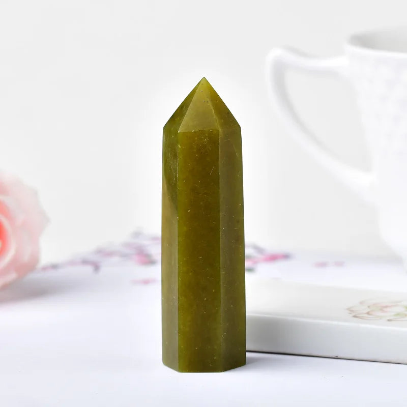 Natural Crystal Point Wand Reiki Stone
