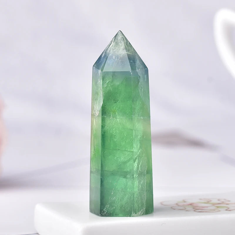 Natural Crystal Point Wand Reiki Stone