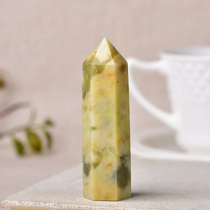Natural Crystal Point Wand Reiki Stone