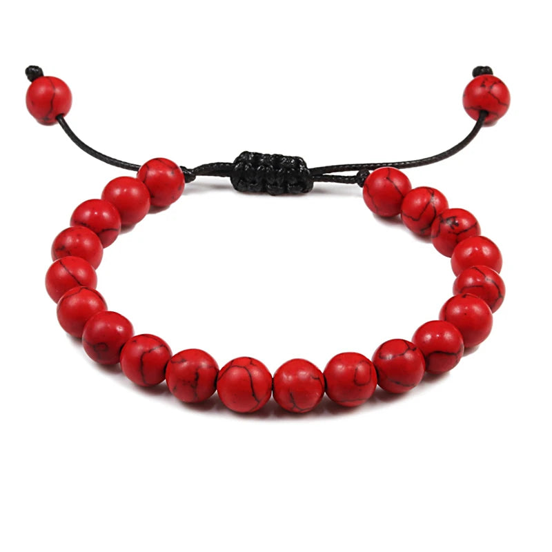 Natural Stone Tiger Eye Buddha Lava Meditation Bracelet