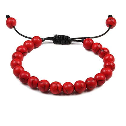 Natural Stone Tiger Eye Buddha Lava Meditation Bracelet
