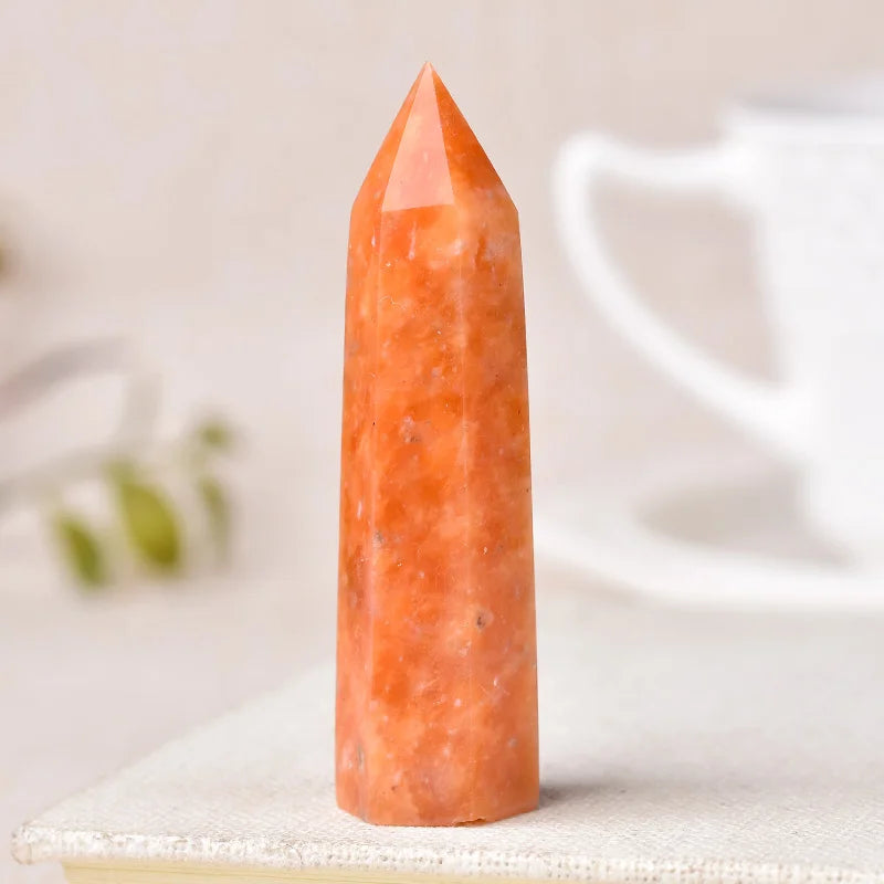 Natural Crystal Point Wand Reiki Stone