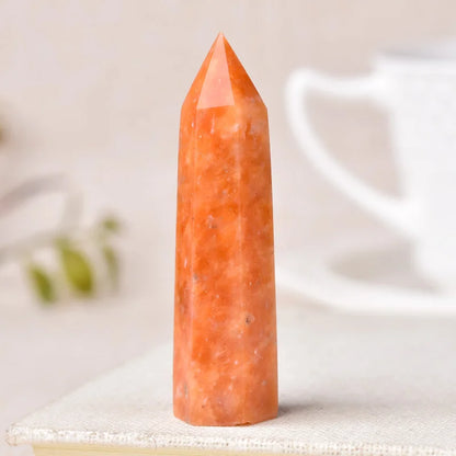 Natural Crystal Point Wand Reiki Stone