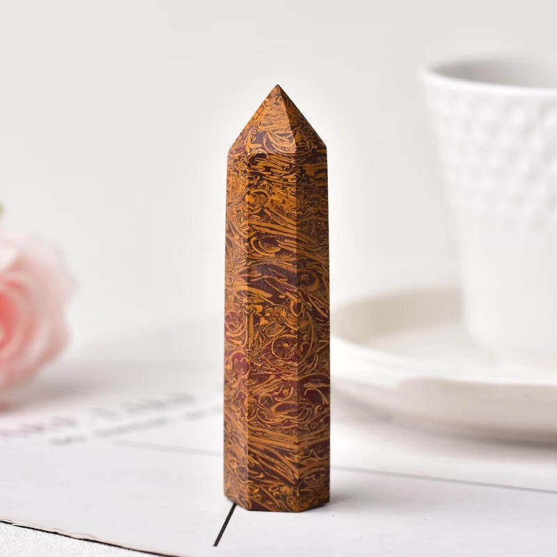 Natural Crystal Point Wand Reiki Stone
