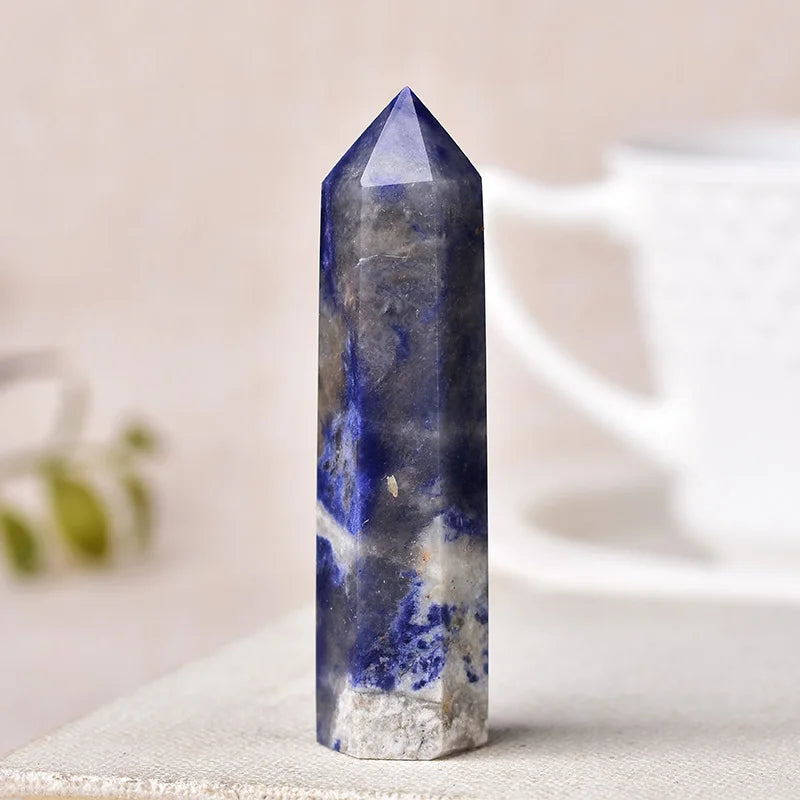 Natural Crystal Point Wand Reiki Stone