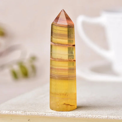 Natural Crystal Point Wand Reiki Stone