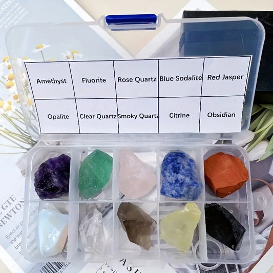 Natural Rough Crystal Gemstone Set
