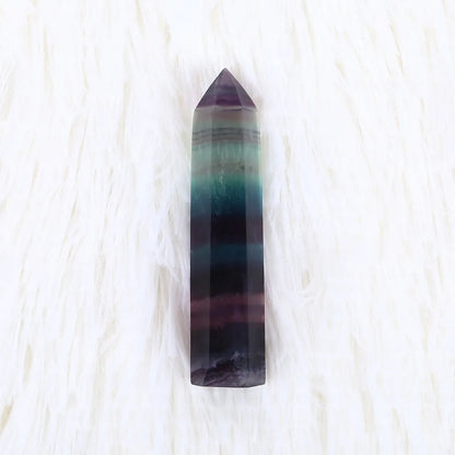 Natural Colorful Fluorite Crystal Point