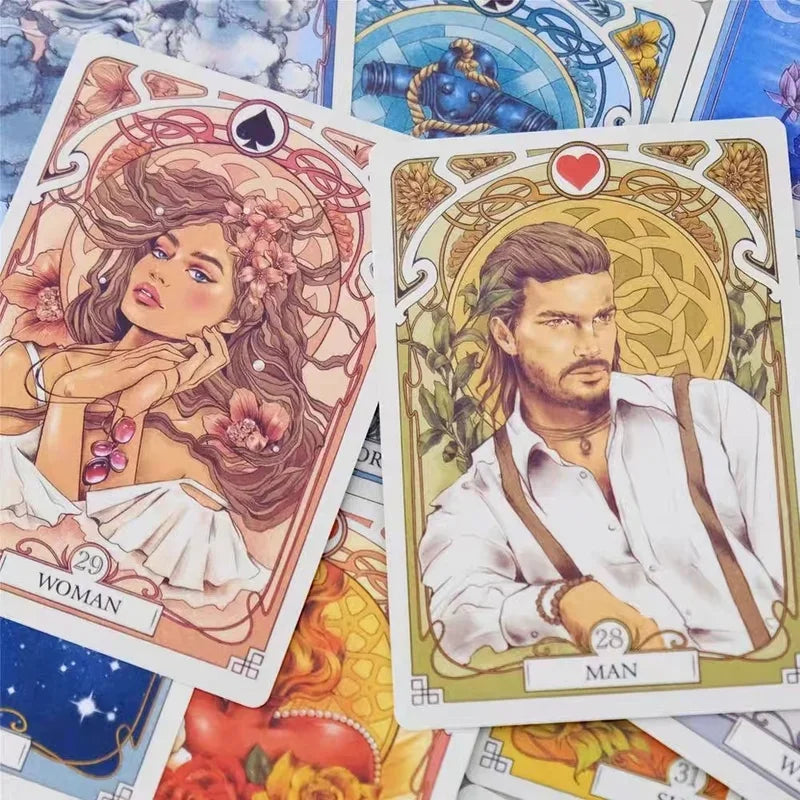 Art Nouveau Floral Romantic Oracle Cards