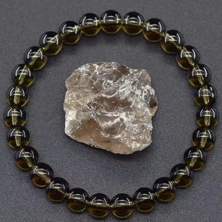 Blue Apatite Natural Stone Bead Bracelet
