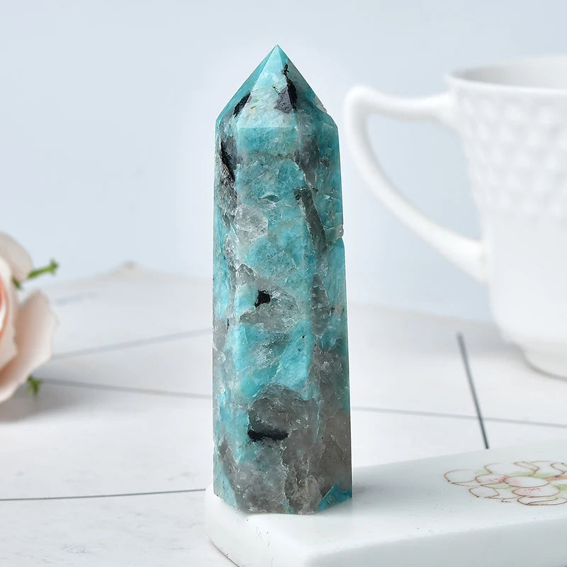 Natural Crystal Point Wand Reiki Stone