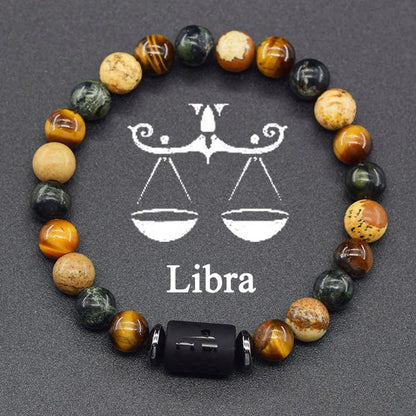 Zodiac Tiger Eye Hematite Bracelet