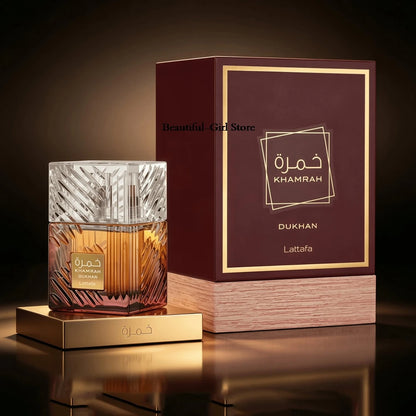 100ml Arabian Khamrah Unisex Perfume Sandalwood Pine Scent Luxury Fragrance Daily Dating Gift