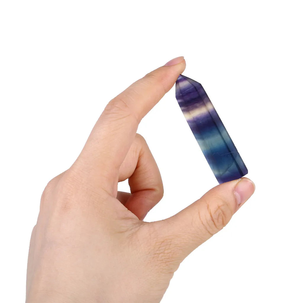 Natural Colorful Fluorite Crystal Point