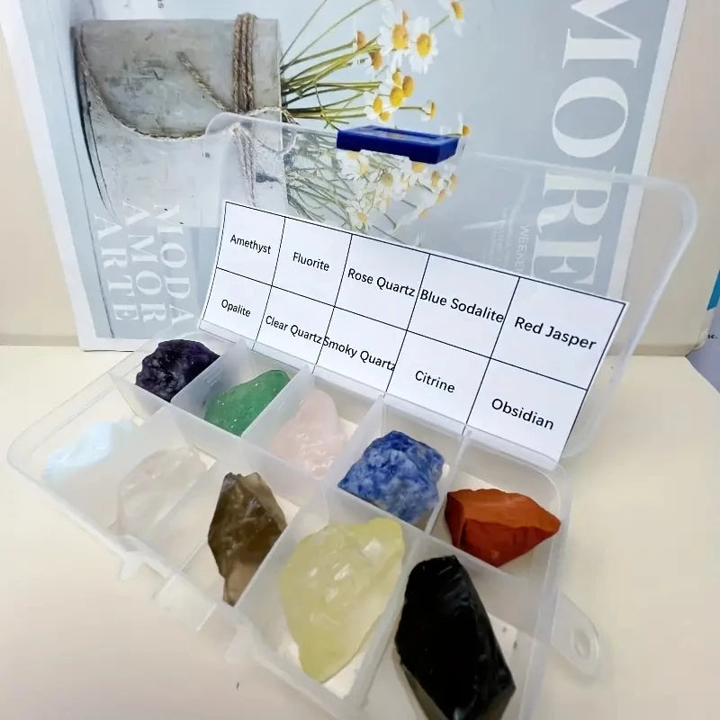 Natural Rough Crystal Gemstone Set