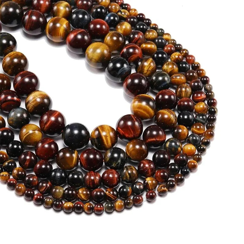 Color Tiger Eye Natural Stone Beads