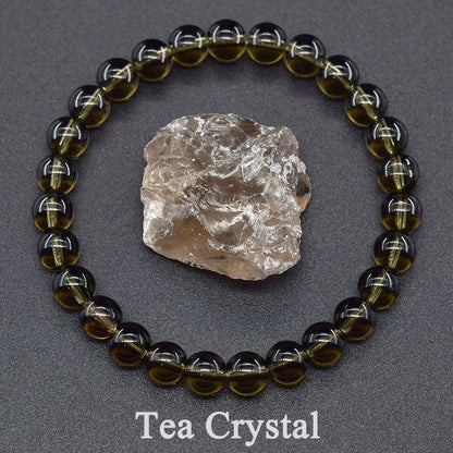 Natural Lapis Lazuli Beaded Elastic Bracelet