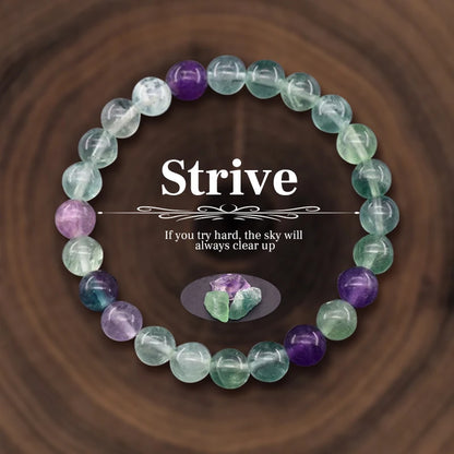 Natural Stone 8mm Beaded Elastic Bracelet