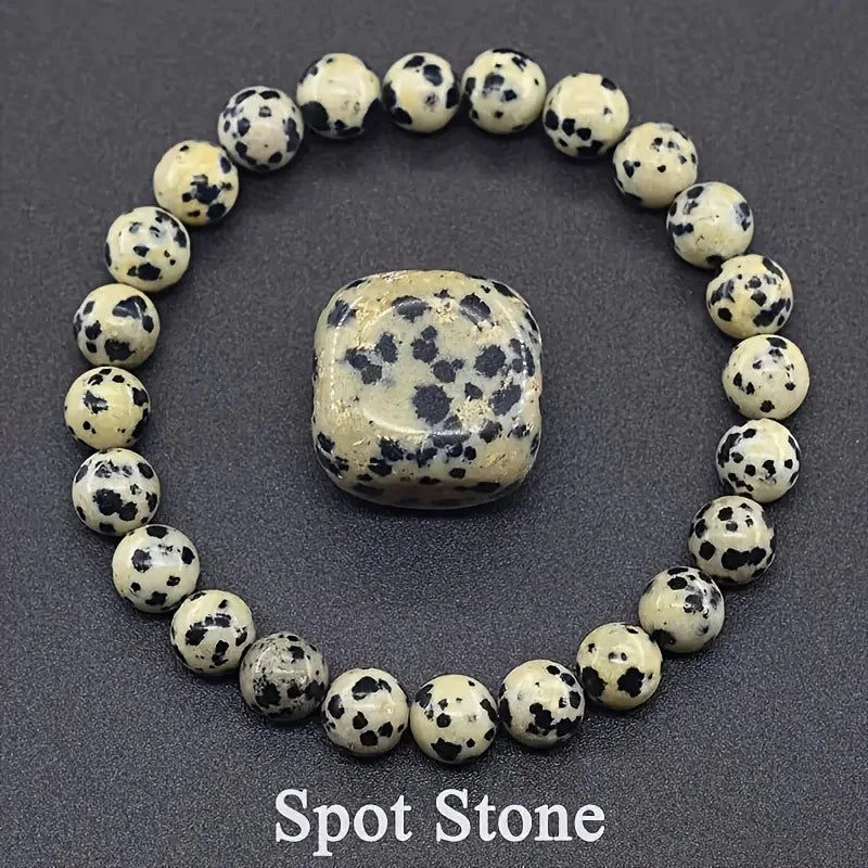 Blue Apatite Natural Stone Bead Bracelet