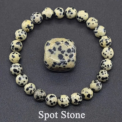 Blue Apatite Natural Stone Bead Bracelet