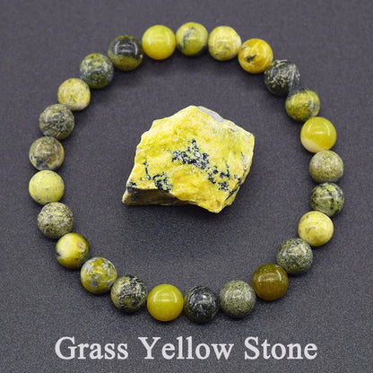 Natural Lapis Lazuli Beaded Elastic Bracelet
