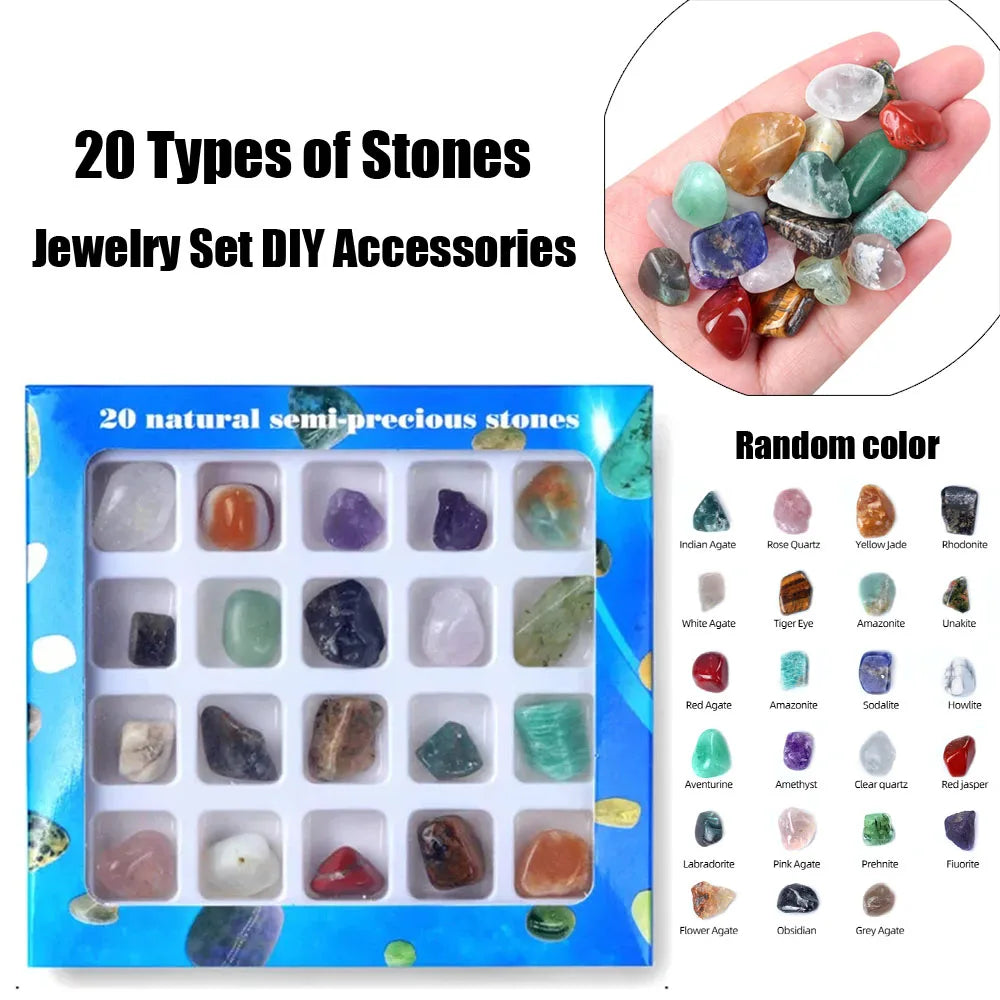 20-Piece Crystal Chakra Gemstone Set