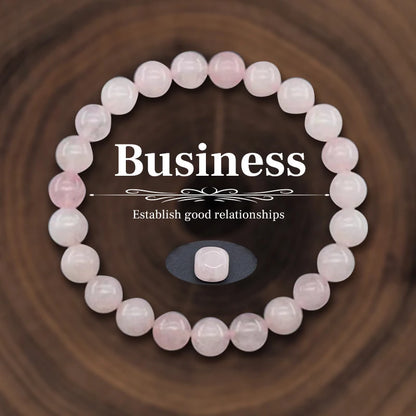 Natural Stone 8mm Beaded Elastic Bracelet