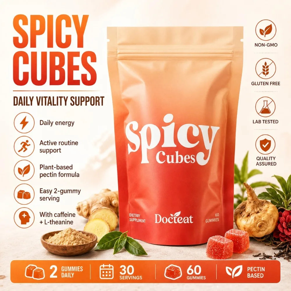Spicy Cubes Gummies with Green Tea
