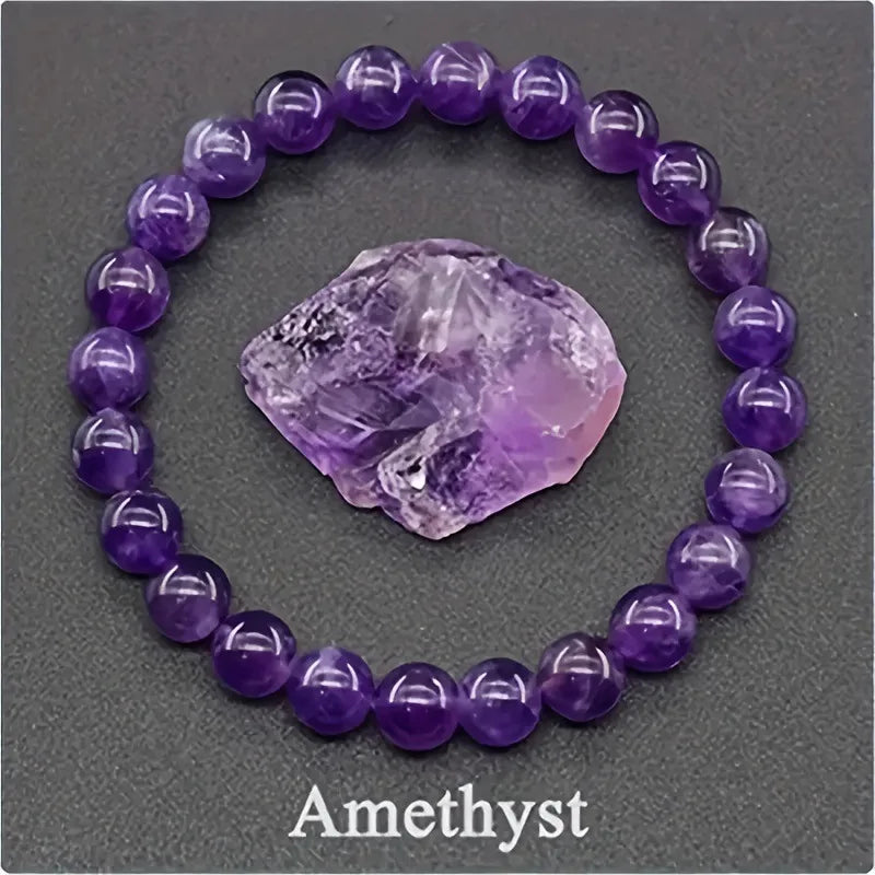 Blue Apatite Natural Stone Bead Bracelet