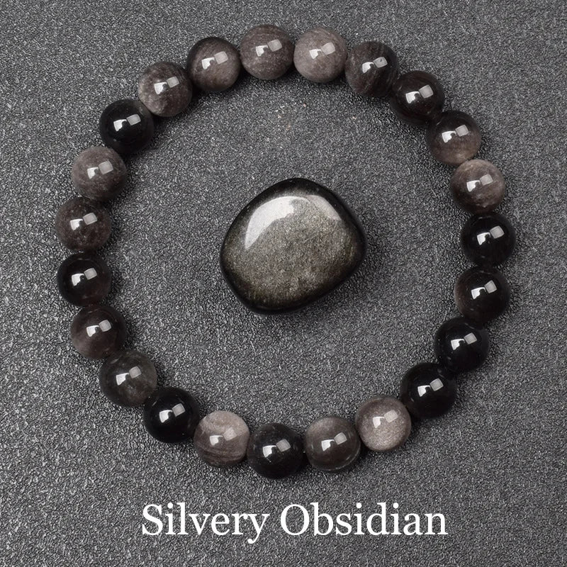 Blue Apatite Natural Stone Bead Bracelet