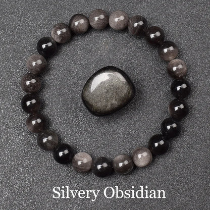 Blue Apatite Natural Stone Bead Bracelet