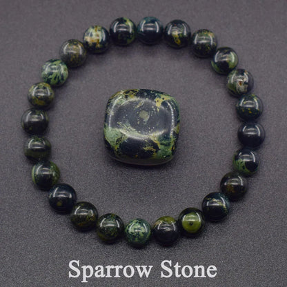 Natural Lapis Lazuli Beaded Elastic Bracelet