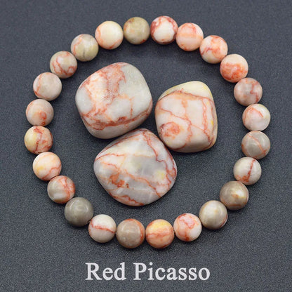 Natural Lapis Lazuli Beaded Elastic Bracelet