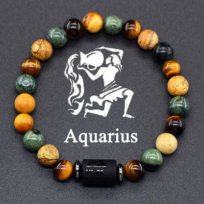 Zodiac Tiger Eye Hematite Bracelet