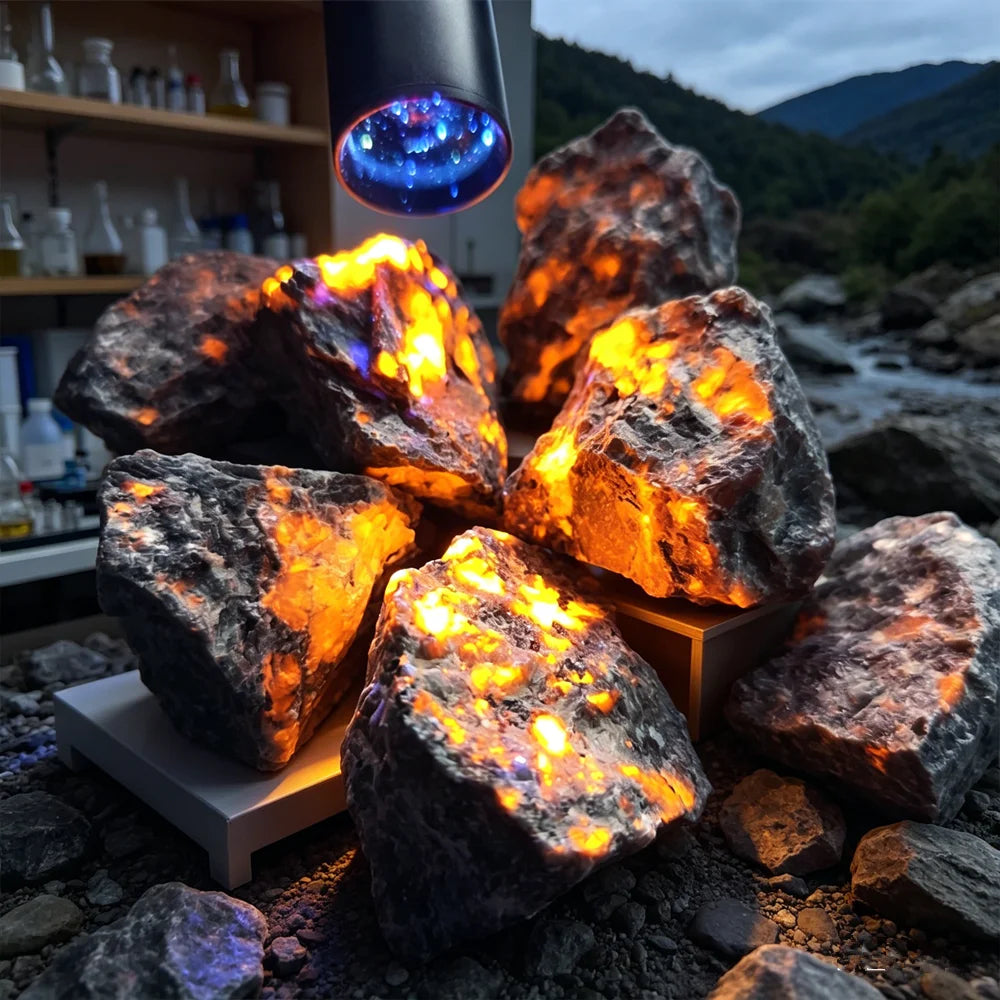 Natural Raw Fluorescent Flame Stone